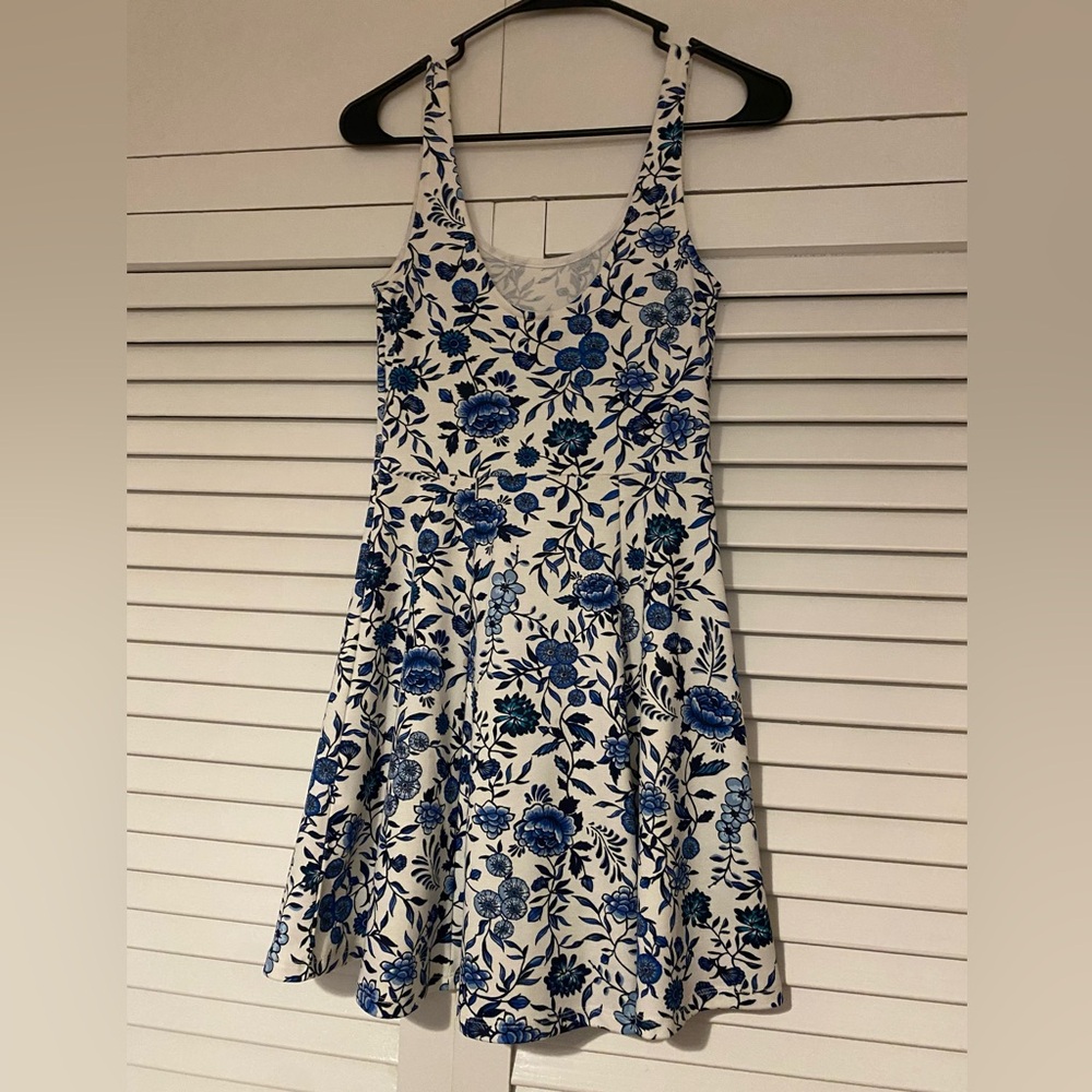 Divided floral mini dress